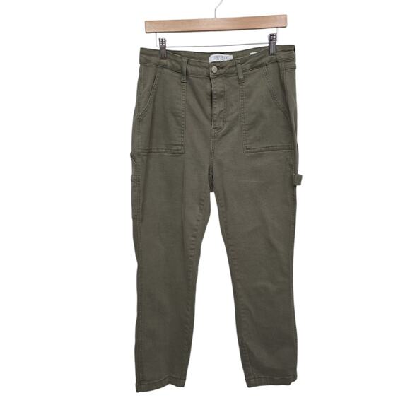 Judy Blue Pants Womens 11/30 JB88193 Slim Fit Carpenter Utility Stretch Olive - Picture 1 of 10